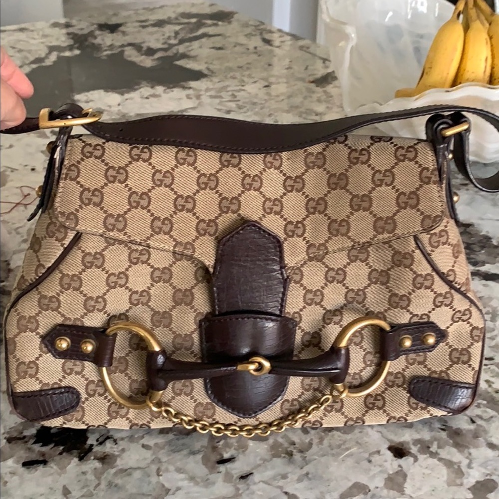 ✨ SOLD ✨ 100% Authentic Gucci GG Horsebit Vintage Jacquard Handbag